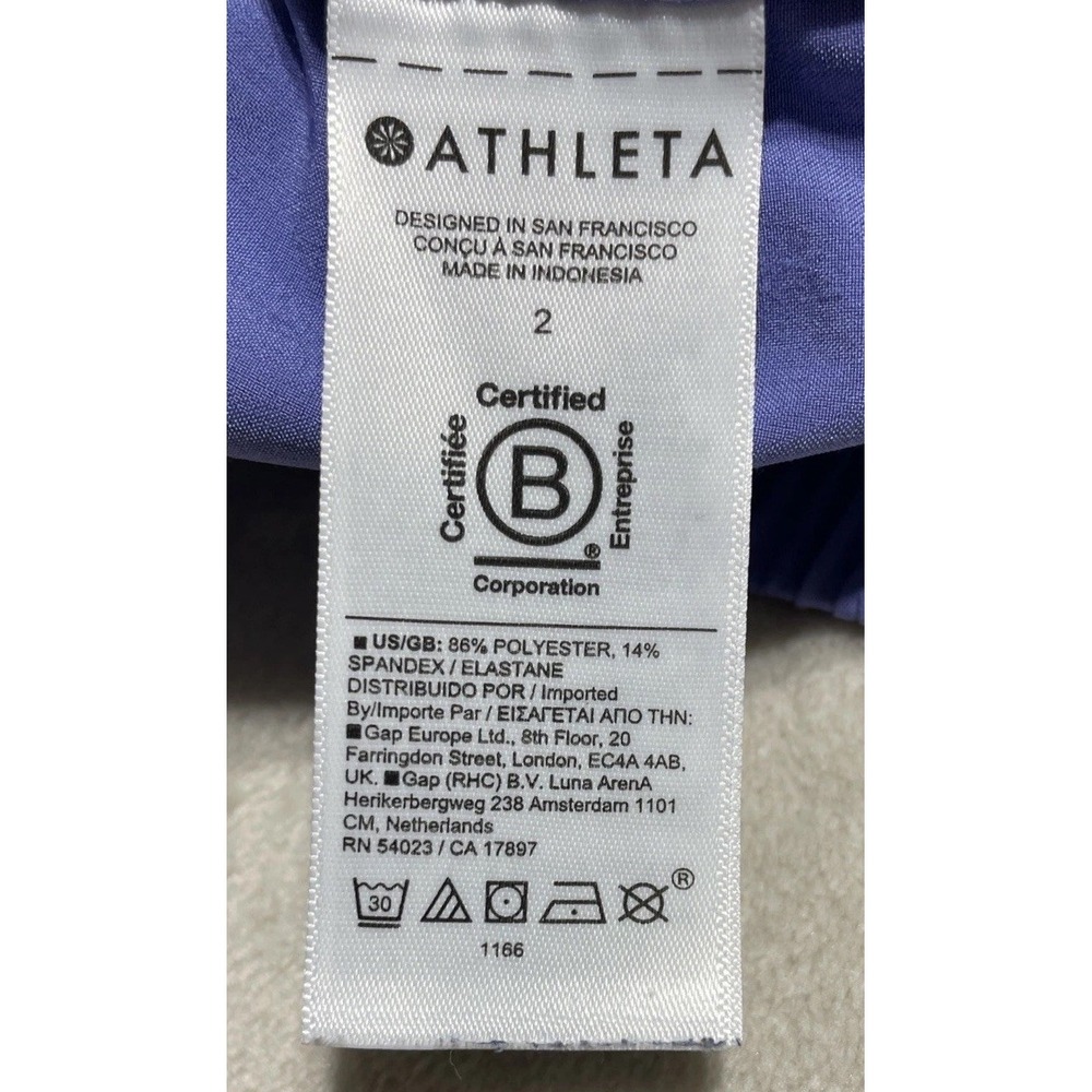 Athleta Crop Pants Womens Size 2 Arrival Purple Elastic Waist Drawstring Pull On - Picture 9 of 14